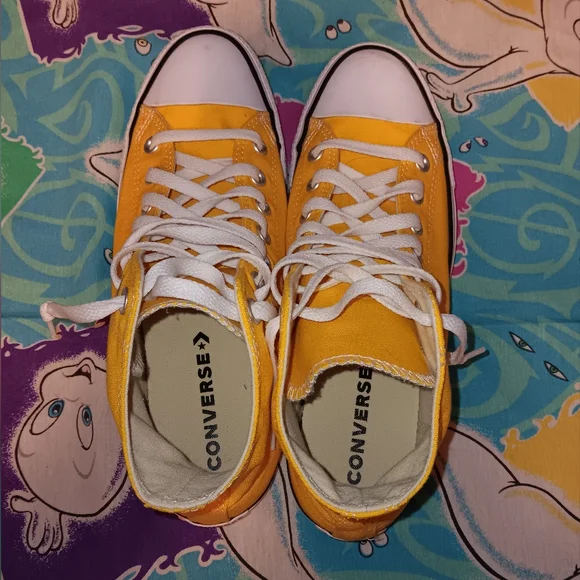 Converse All Star Yellow Chuck Taylor Shoes Sneakers - Picture 4 of 7